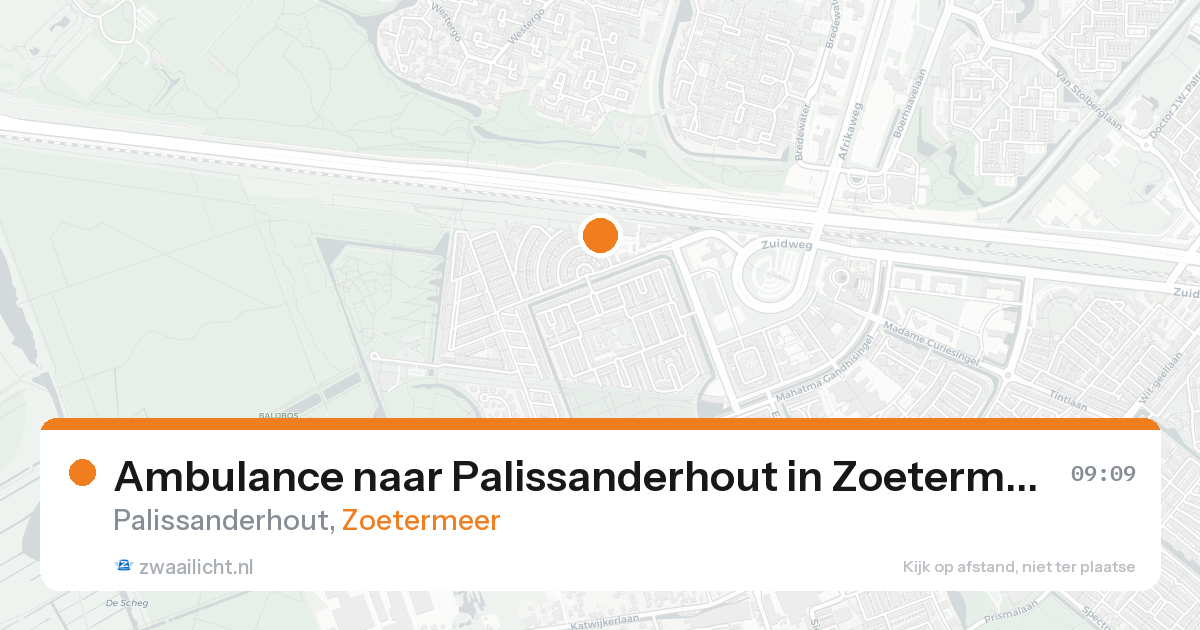 Ambulance naar Palissanderhout in Zoetermeer — 22 mei 2026