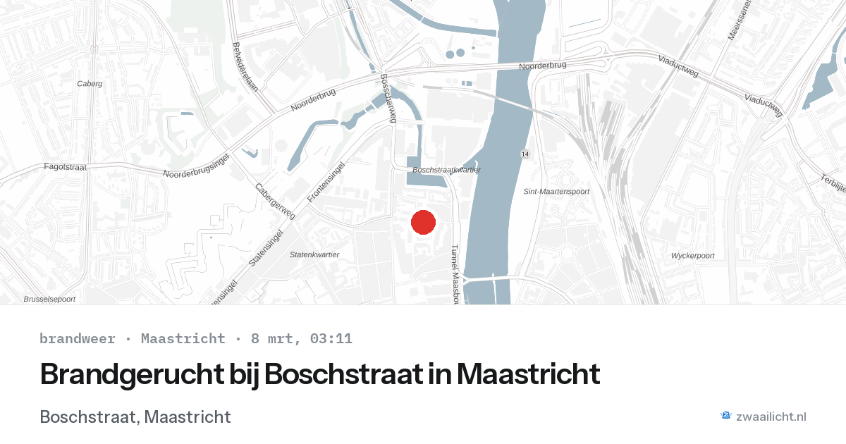 Brandgerucht bij Boschstraat in Maastricht — 8 mrt 2026