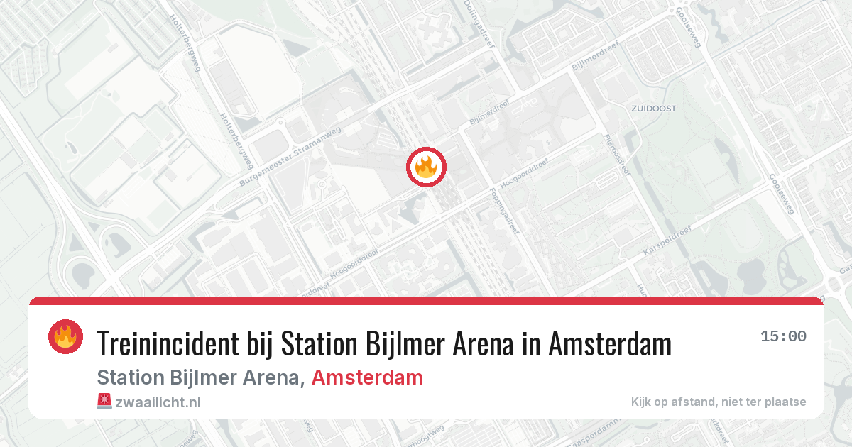 Treinincident bij Station Bijlmer Arena in Amsterdam — 21 mei 2026