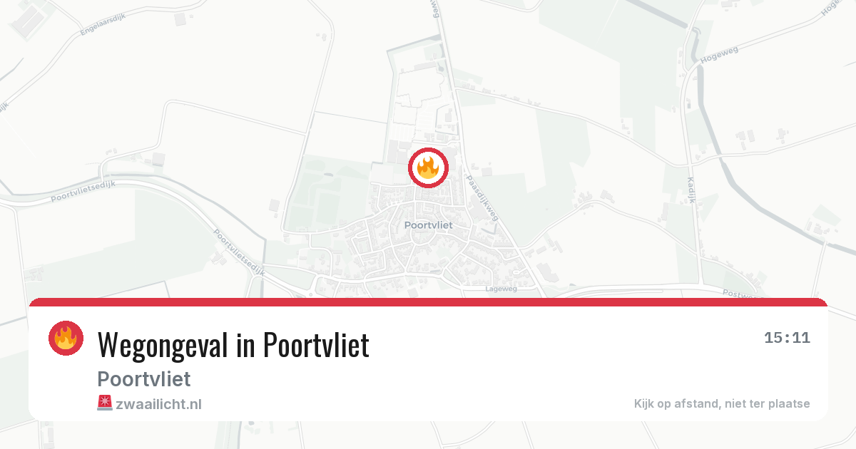 Wegongeval in Poortvliet — 16 mei 2026