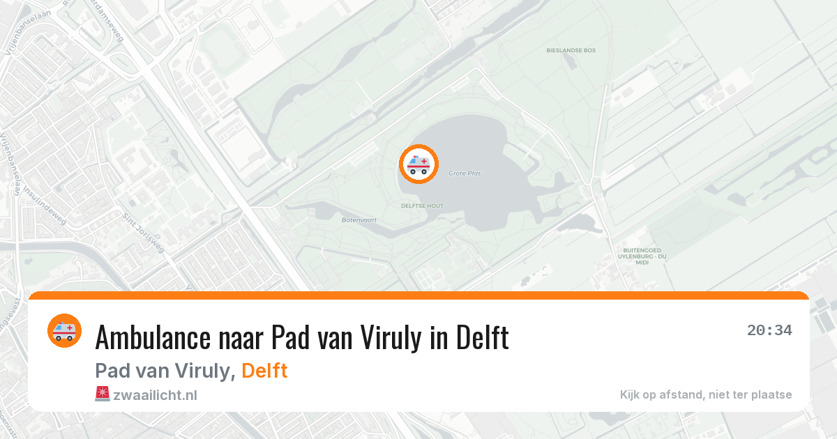 Ambulance naar Pad van Viruly in Delft — 28 jul 2026