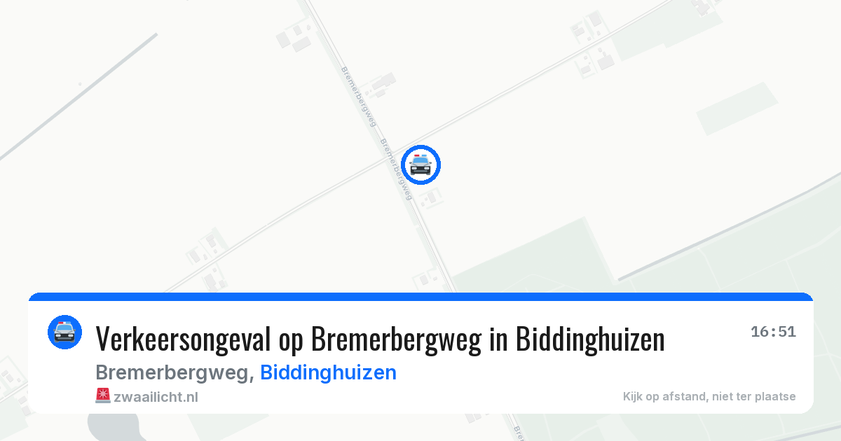 Verkeersongeval op Bremerbergweg in Biddinghuizen — 7 apr 2026
