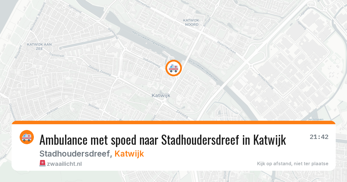 Ambulance met spoed naar Stadhoudersdreef in Katwijk — 8 aug 2026