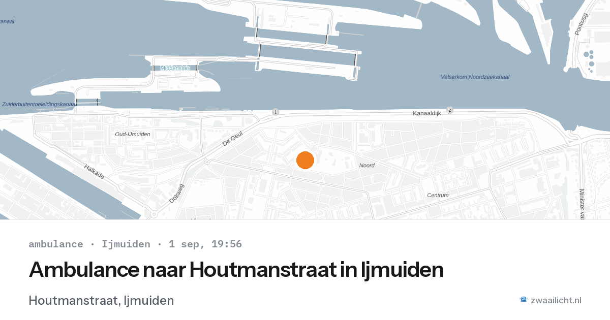 Ambulance naar Houtmanstraat in Ijmuiden — 1 sep 2026
