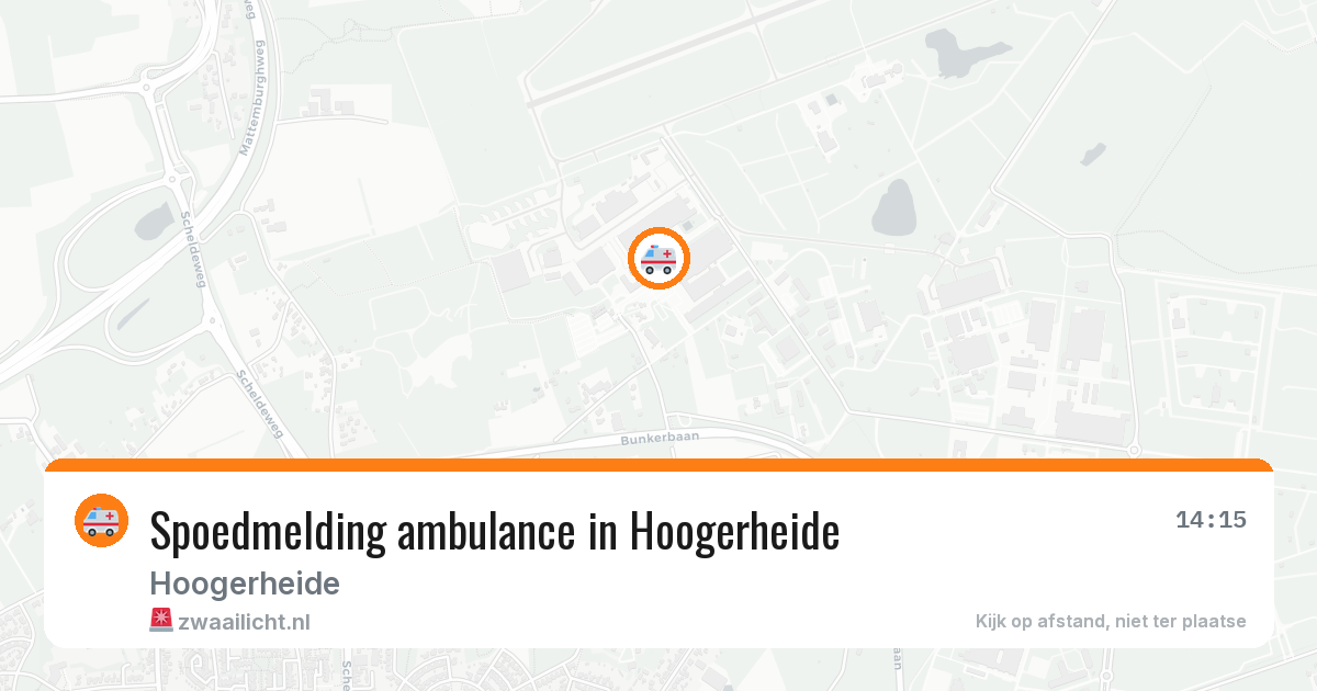 Spoedmelding ambulance in Hoogerheide — 10 aug 2026