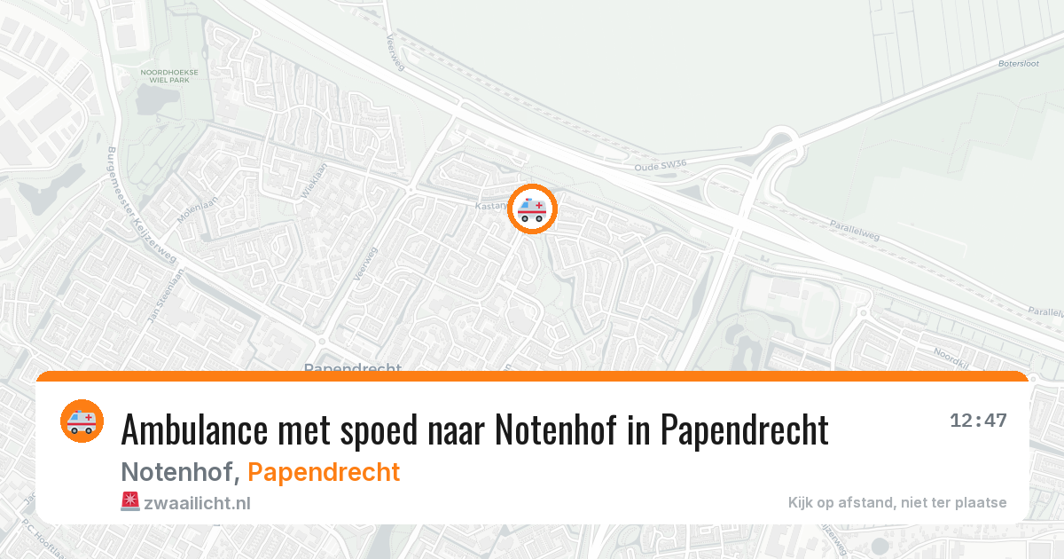 Ambulance met spoed naar Notenhof in Papendrecht — 12 feb 2026