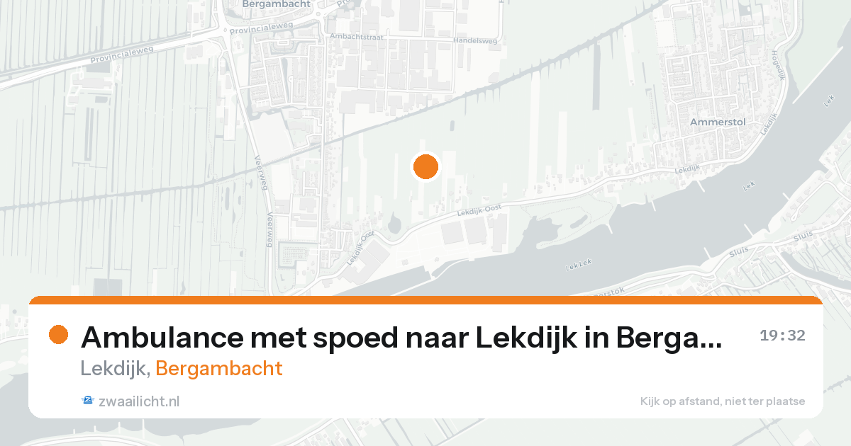 Ambulance met spoed naar Lekdijk in Bergambacht — 18 aug 2026