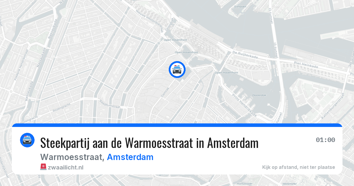 Steekpartij aan de Warmoesstraat in Amsterdam — 12 aug 2026
