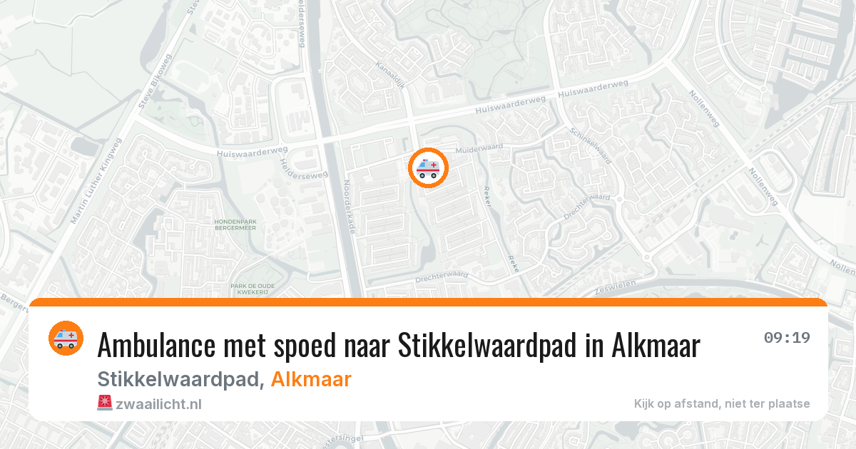 Ambulance met spoed naar Stikkelwaardpad in Alkmaar — 11 apr 2026