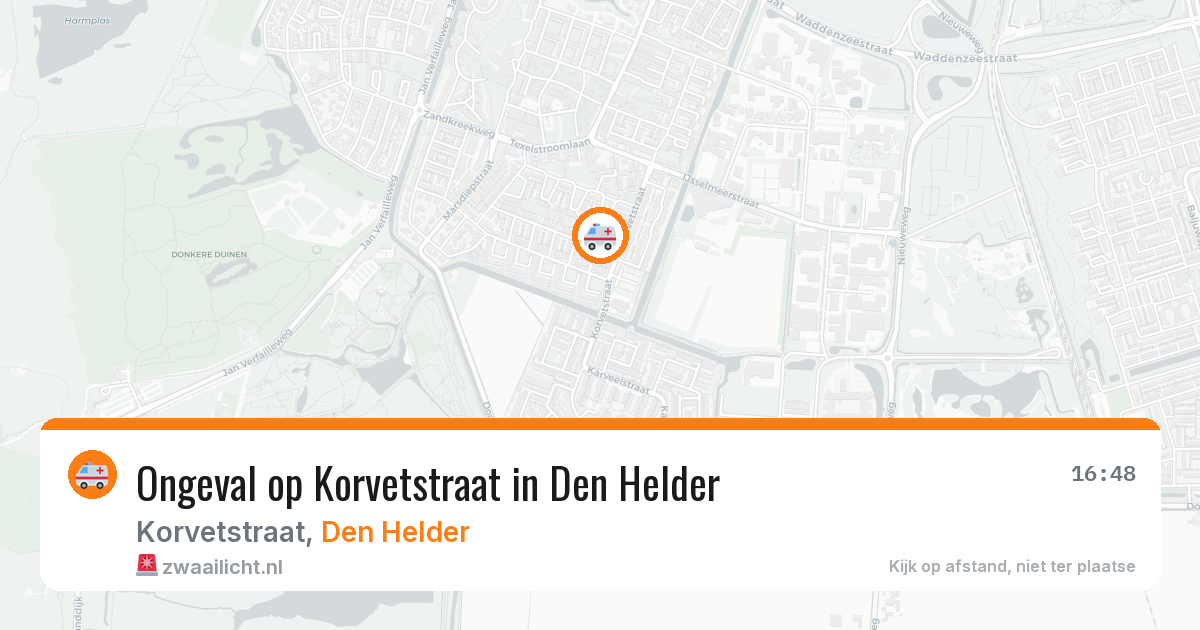 Ongeval op Korvetstraat in Den Helder — 16 feb 2026