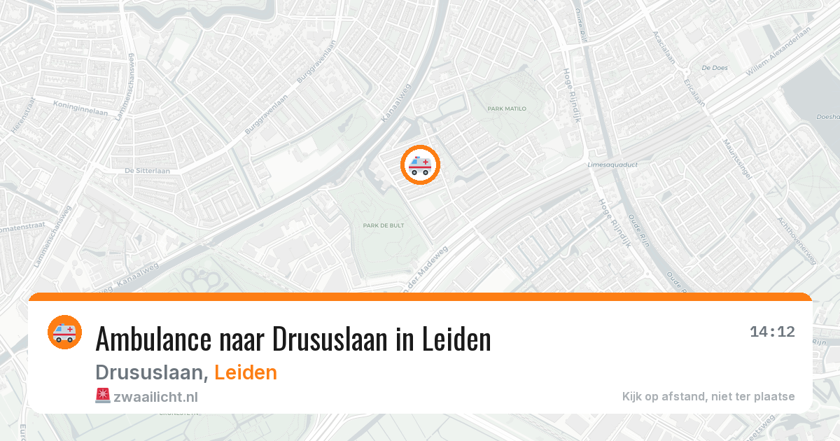 Ambulance naar Drususlaan in Leiden — 8 aug 2026