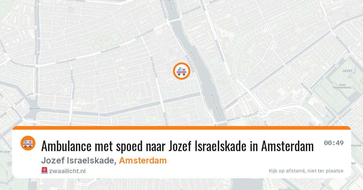Ambulance met spoed naar Jozef Israelskade in Amsterdam — 16 jun 2026