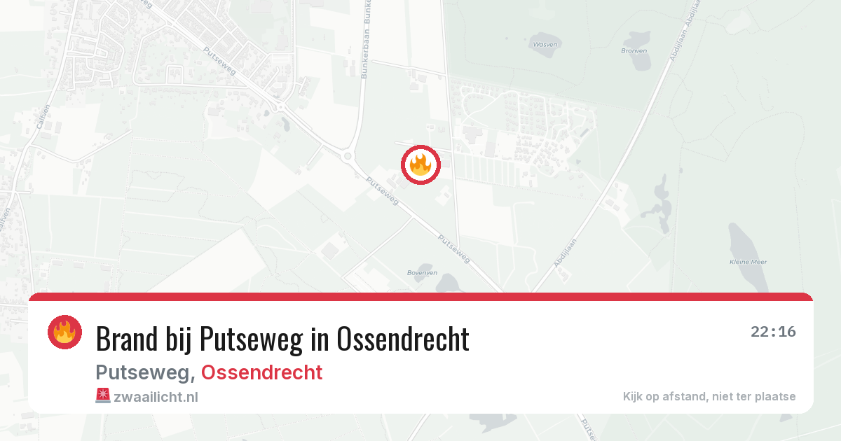 Brand bij Putseweg in Ossendrecht — 29 jun 2026