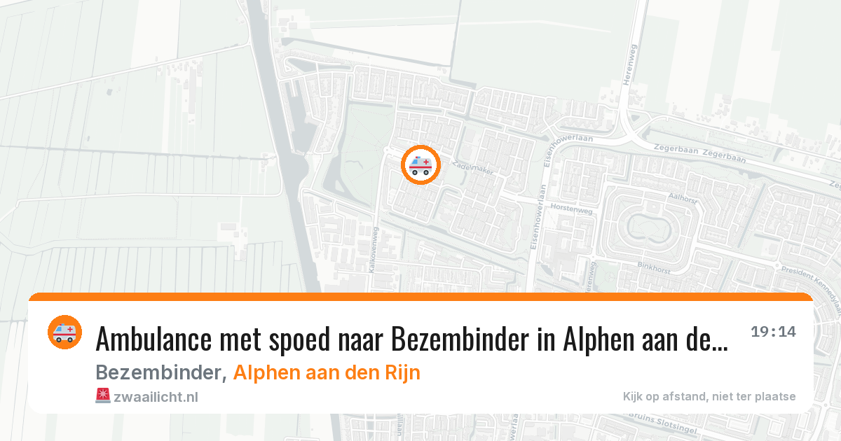 Ambulance met spoed naar Bezembinder in Alphen aan den Rijn — 8 jul 2026