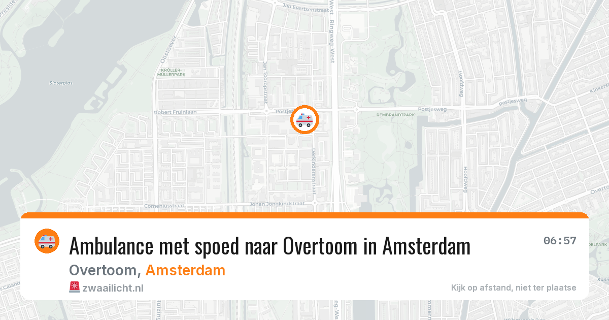 Ambulance met spoed naar Overtoom in Amsterdam — 17 mrt 2026