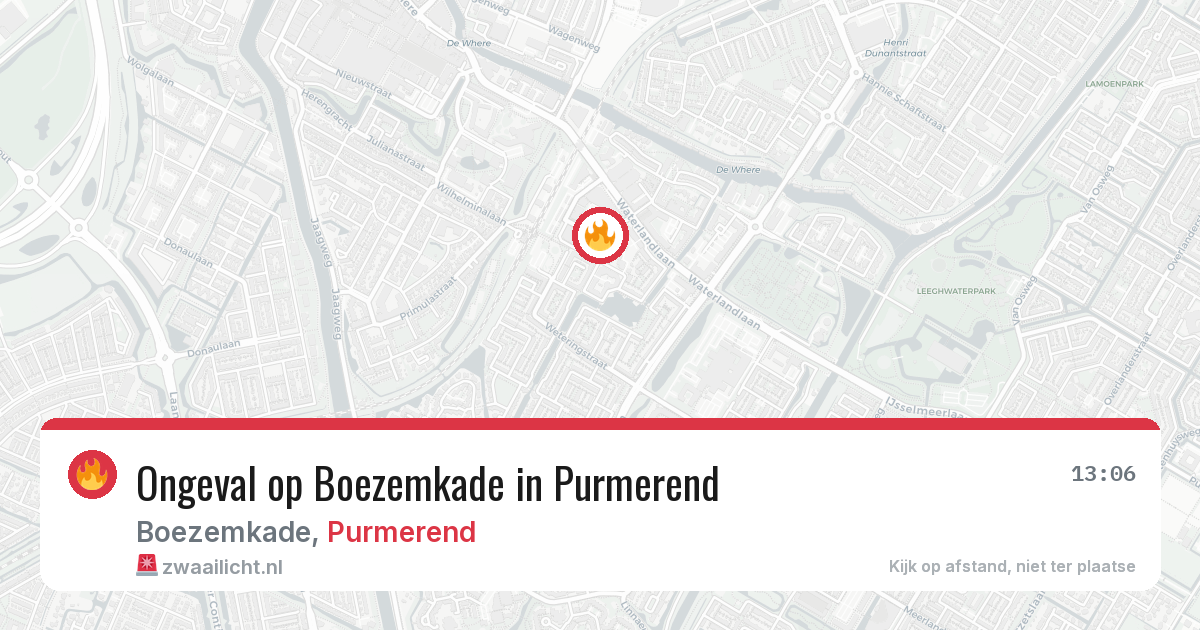 Ongeval op Boezemkade in Purmerend — 16 jun 2026