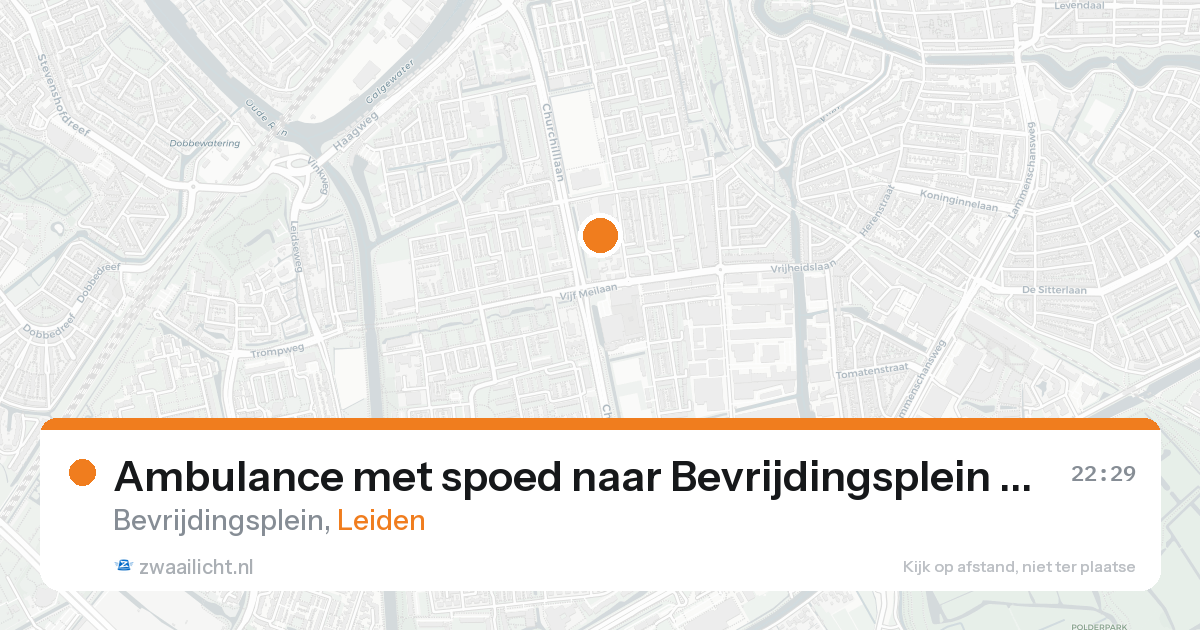 Ambulance met spoed naar Bevrijdingsplein in Leiden — 15 jun 2026