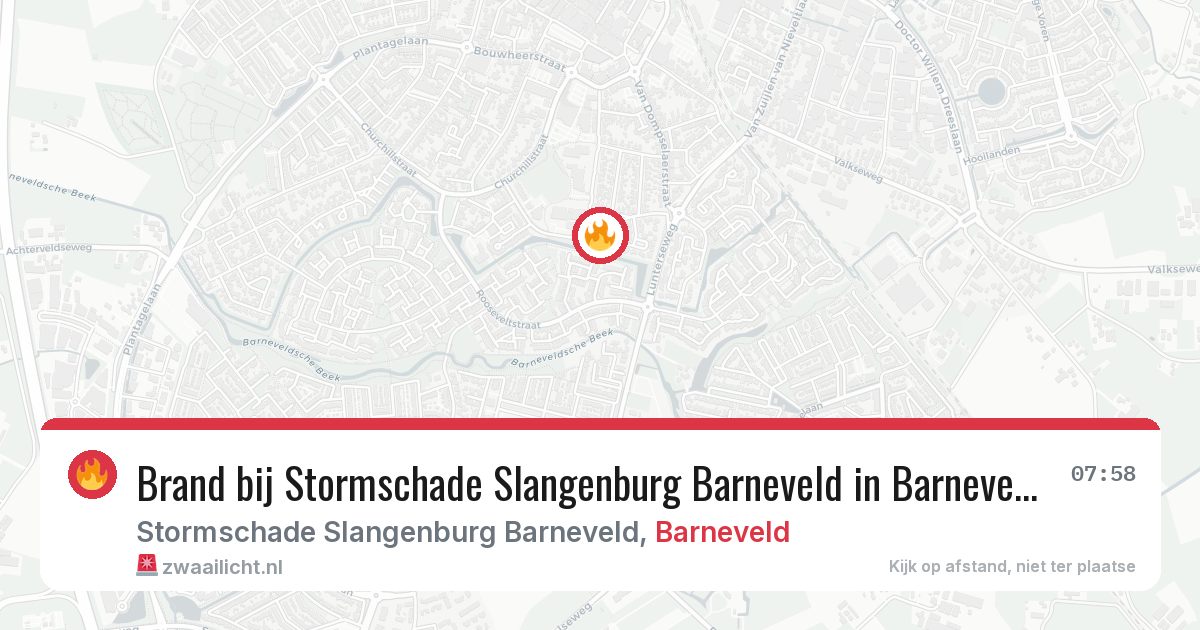 Brand bij Stormschade Slangenburg Barneveld in Barneveld — 20 jun 2026