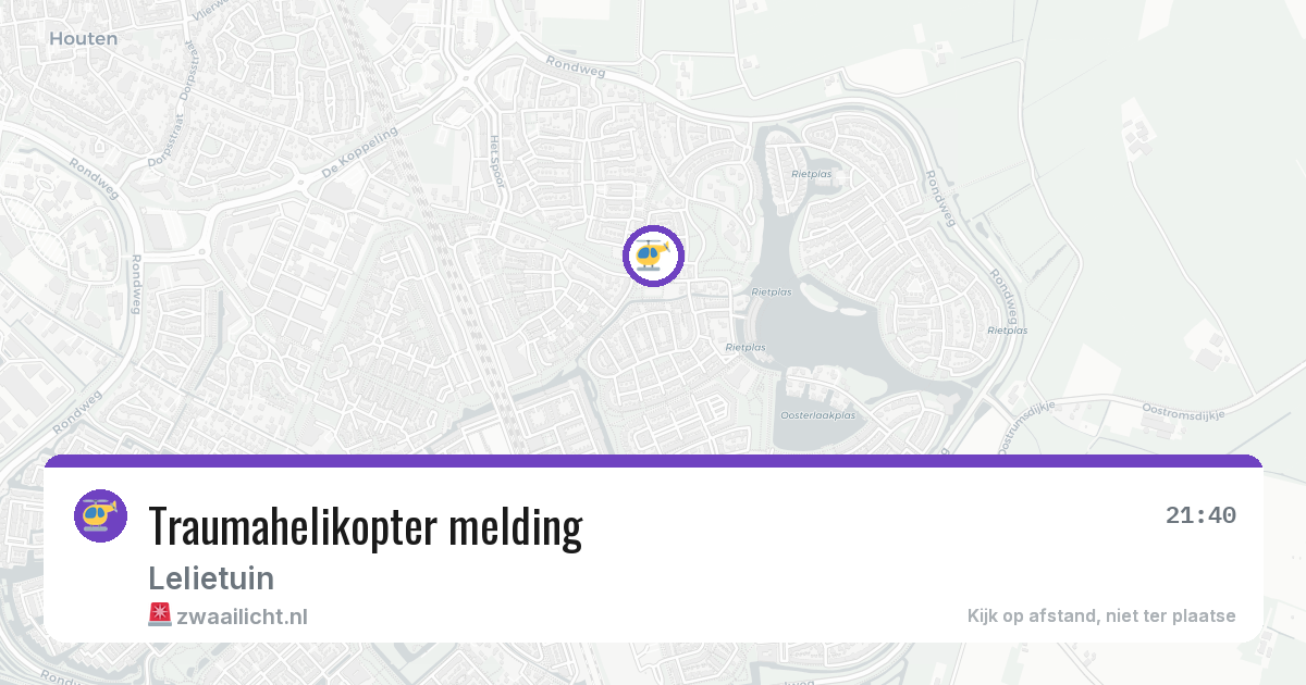 Traumahelikopter melding — 14 jun 2026