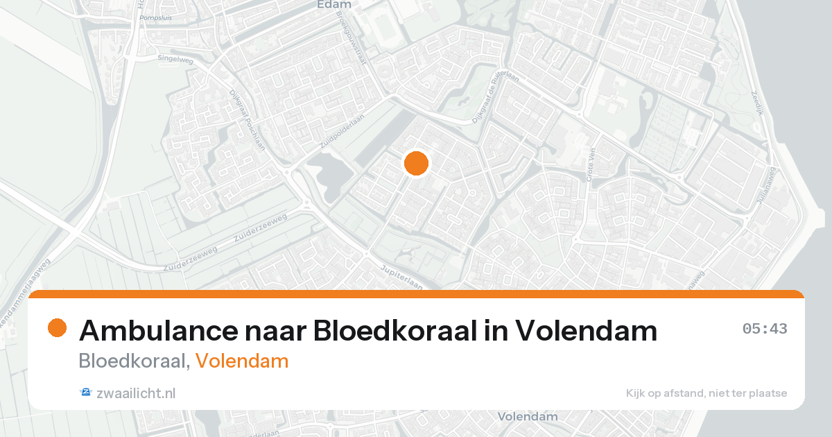 Ambulance naar Bloedkoraal in Volendam — 21 aug 2026