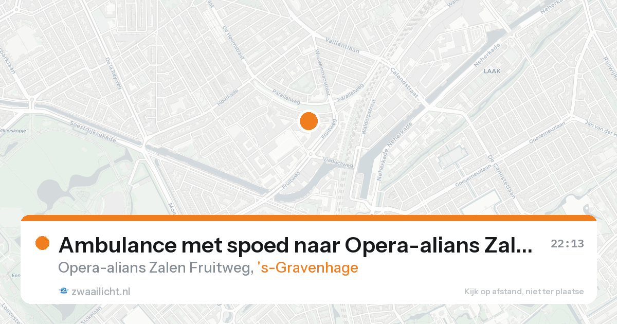 Ambulance met spoed naar Opera-alians Zalen Fruitweg in 's-Gravenhage — 7 feb 2026