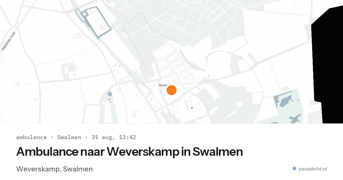 Ambulance naar Weverskamp in Swalmen — 31 aug 2026