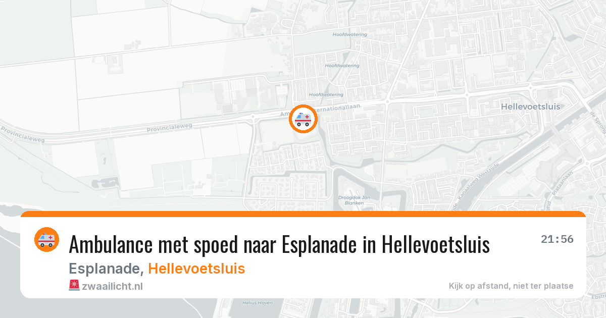 Ambulance met spoed naar Esplanade in Hellevoetsluis — 22 mei 2026