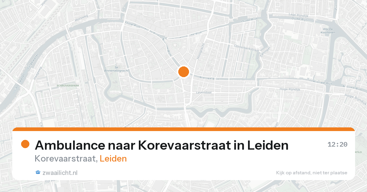 Ambulance naar Korevaarstraat in Leiden — 25 aug 2026