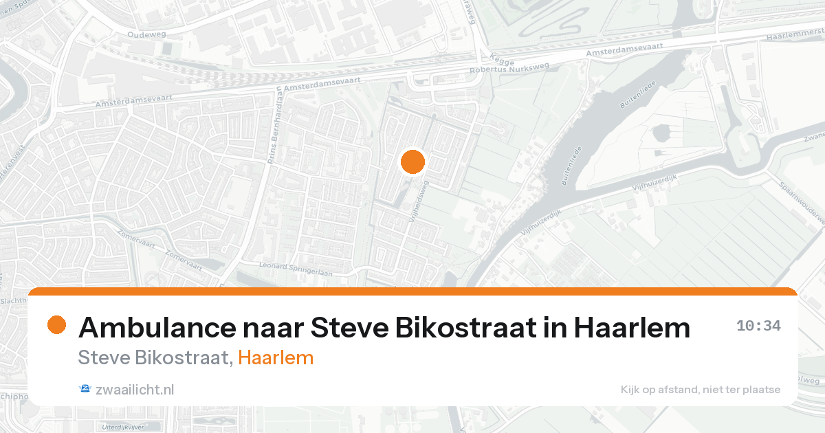 Ambulance naar Steve Bikostraat in Haarlem — 30 mei 2026