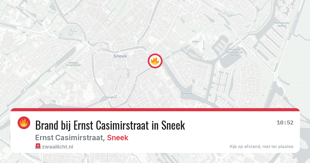 Brand bij Ernst Casimirstraat in Sneek — 17 jun 2026