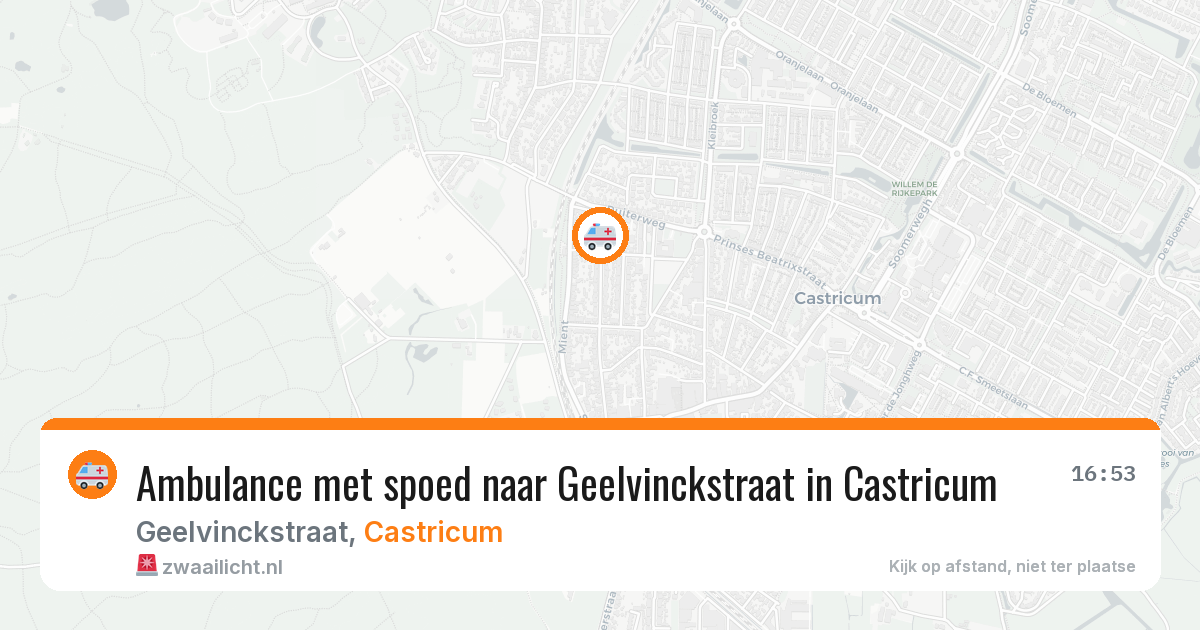 Ambulance met spoed naar Geelvinckstraat in Castricum — 19 mei 2026