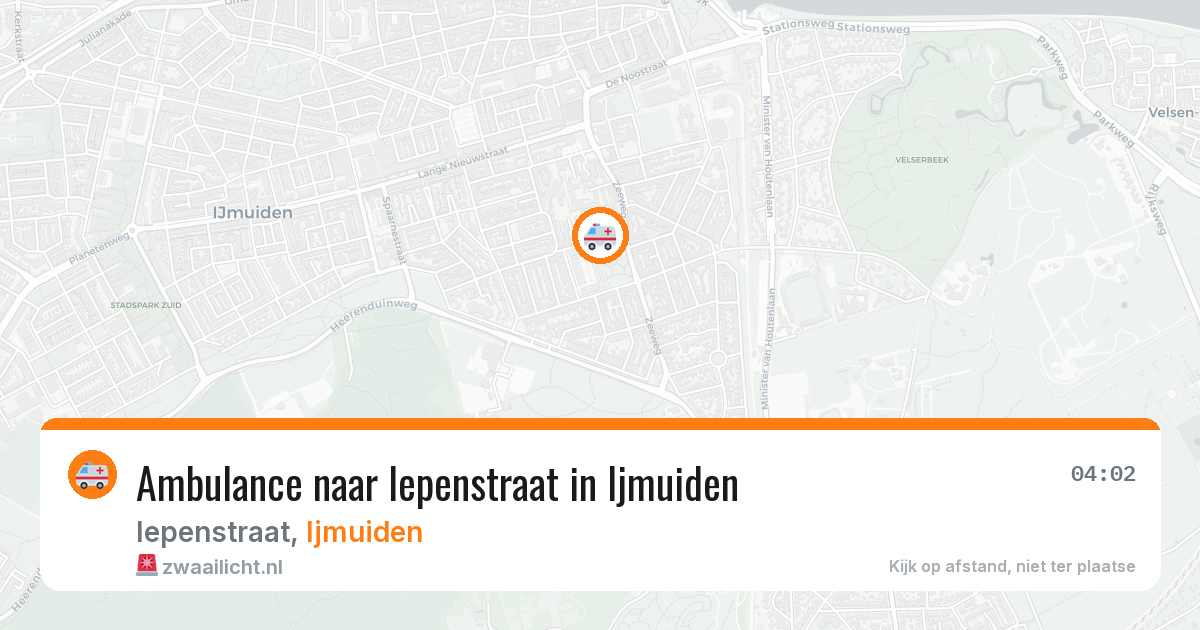 Ambulance naar Iepenstraat in Ijmuiden — 17 mei 2026