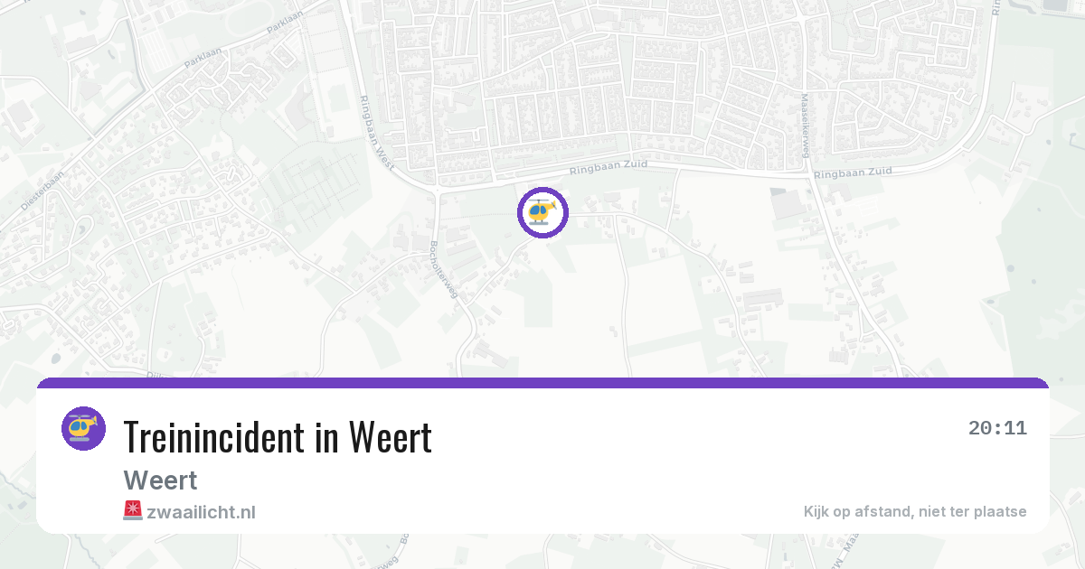 Treinincident in Weert — 28 jun 2026