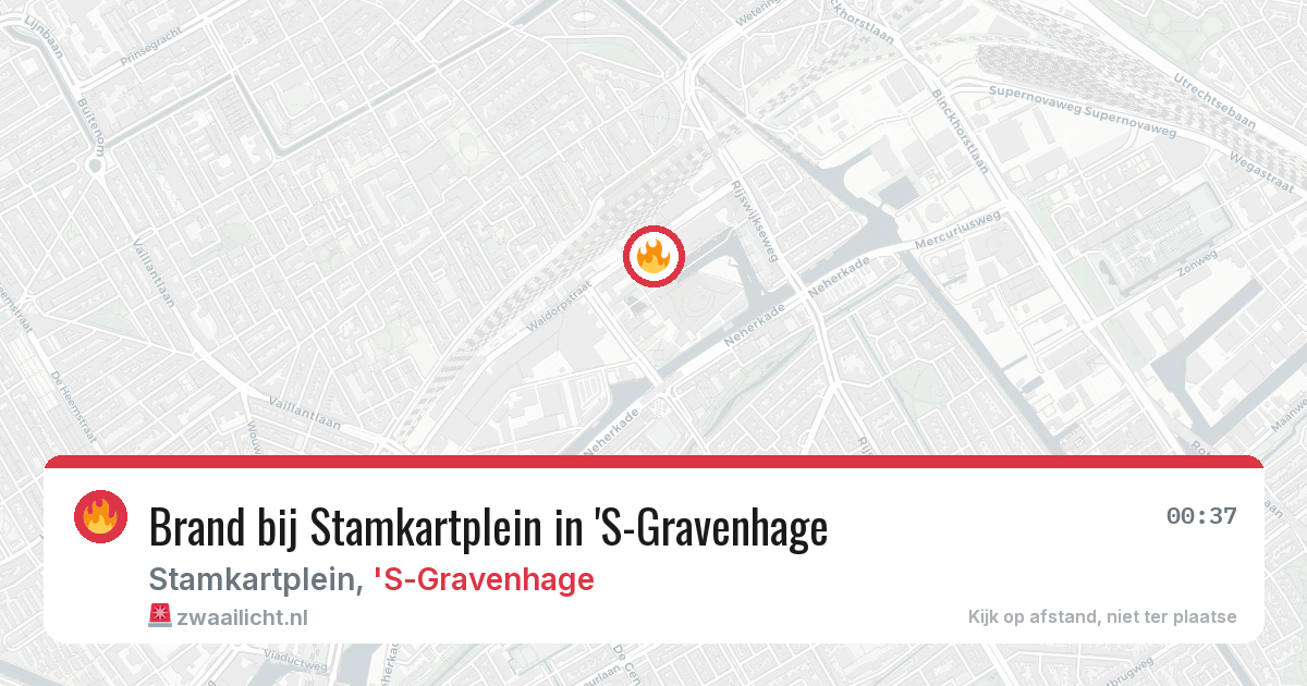 Brand bij Stamkartplein in 'S-Gravenhage — 27 mei 2026