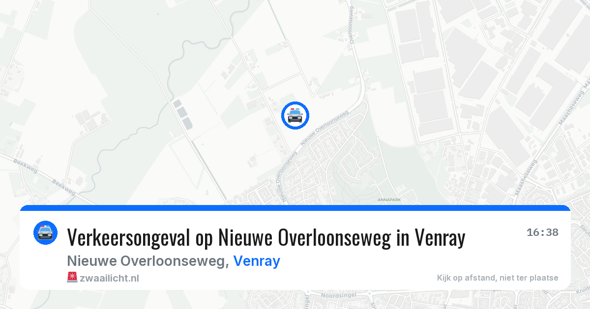 Verkeersongeval op Nieuwe Overloonseweg in Venray — 10 jul 2026