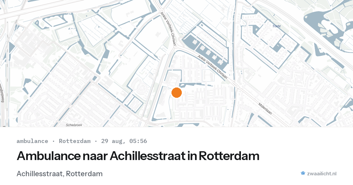 Ambulance naar Achillesstraat in Rotterdam — 29 aug 2026