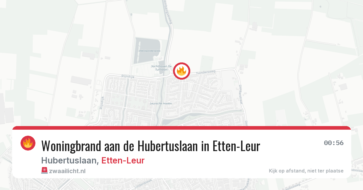 Woningbrand aan de Hubertuslaan in Etten-Leur — 11 aug 2026