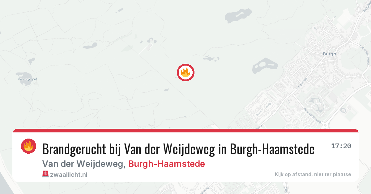 Brandgerucht bij Van der Weijdeweg in Burgh-Haamstede — 27 jun 2026