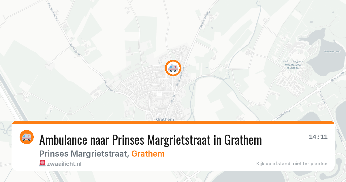 Ambulance naar Prinses Margrietstraat in Grathem — 20 feb 2026