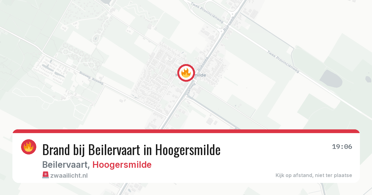 Brand bij Beilervaart in Hoogersmilde — 18 mrt 2026