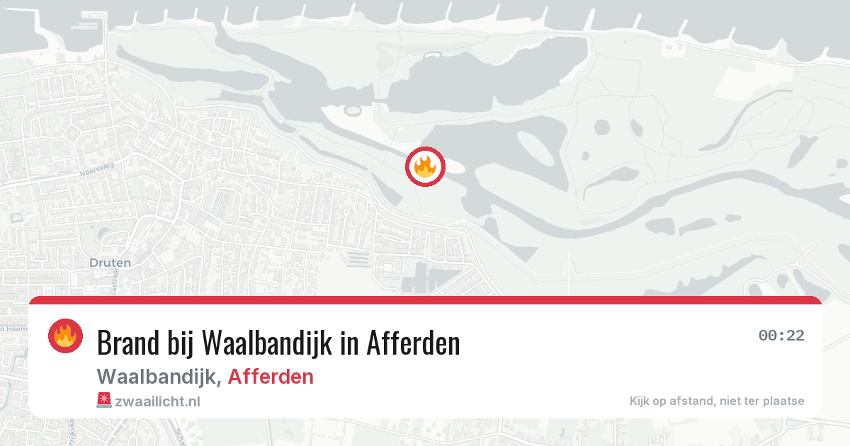 Brand bij Waalbandijk in Afferden — 5 aug 2026