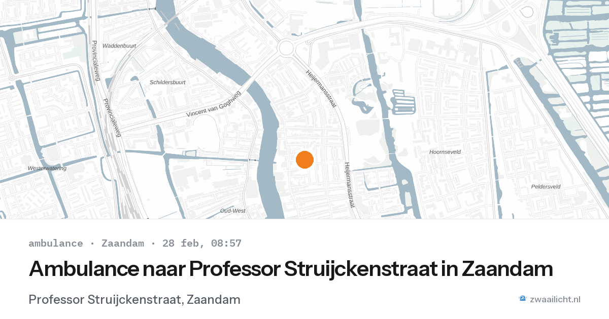 Ambulance naar Professor Struijckenstraat in Zaandam — 28 feb 2026