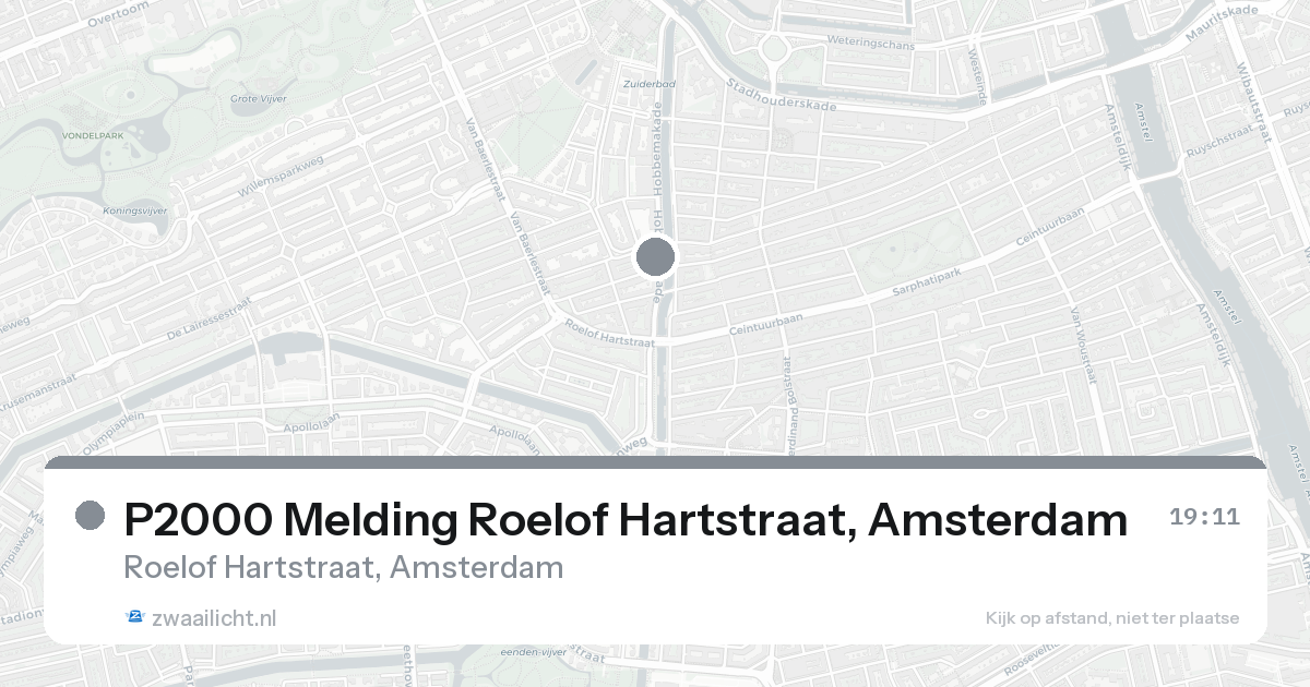 P2000 Melding Roelof Hartstraat, Amsterdam — 31 jan 2026