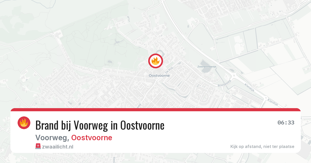 Brand bij Voorweg in Oostvoorne — 25 mrt 2026