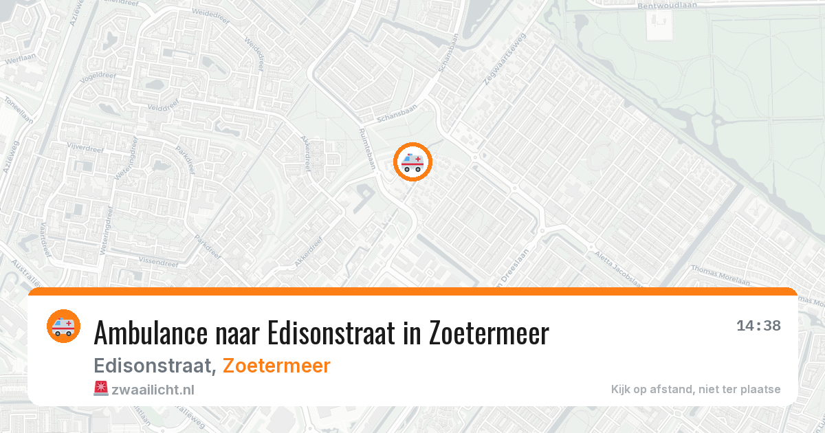 Ambulance naar Edisonstraat in Zoetermeer — 25 mei 2026