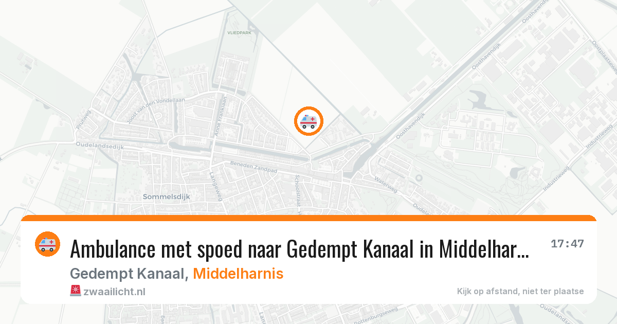 Ambulance met spoed naar Gedempt Kanaal in Middelharnis — 18 mrt 2026