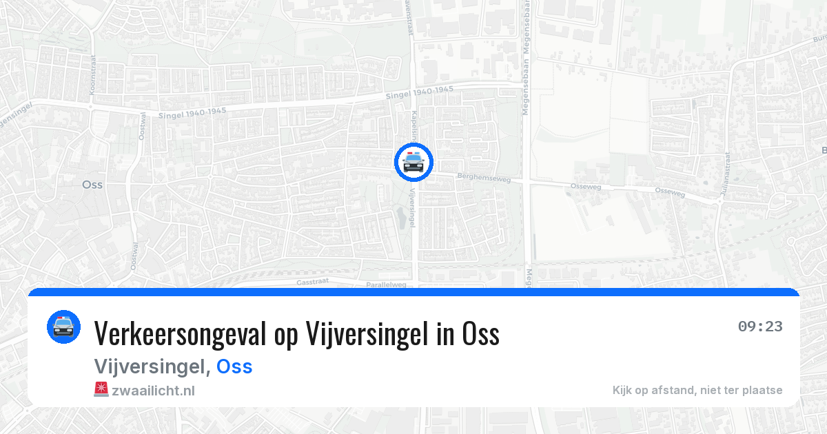 Verkeersongeval op Vijversingel in Oss — 13 apr 2026