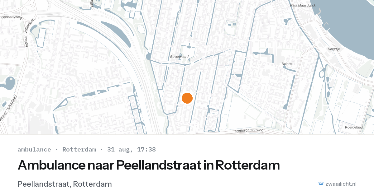 Ambulance naar Peellandstraat in Rotterdam — 31 aug 2026