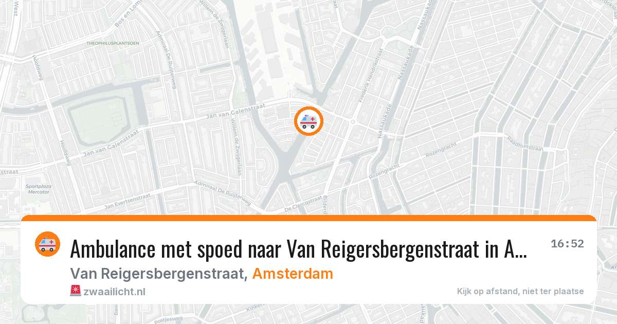 Ambulance met spoed naar Van Reigersbergenstraat in Amsterdam — 3 jul 2026