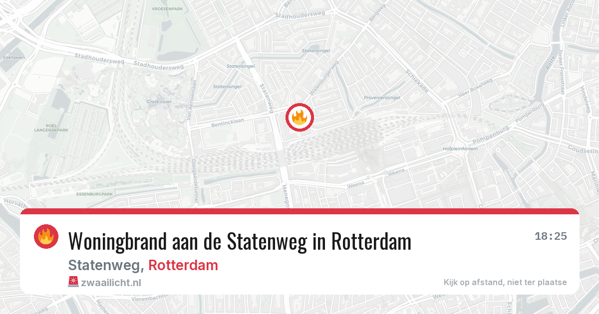 Woningbrand aan de Statenweg in Rotterdam — 18 mrt 2026